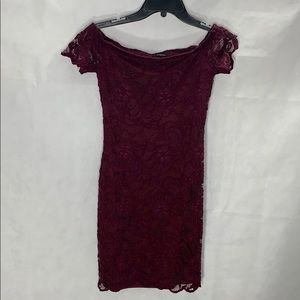 Ambiance lace eggplant color lace dress size small